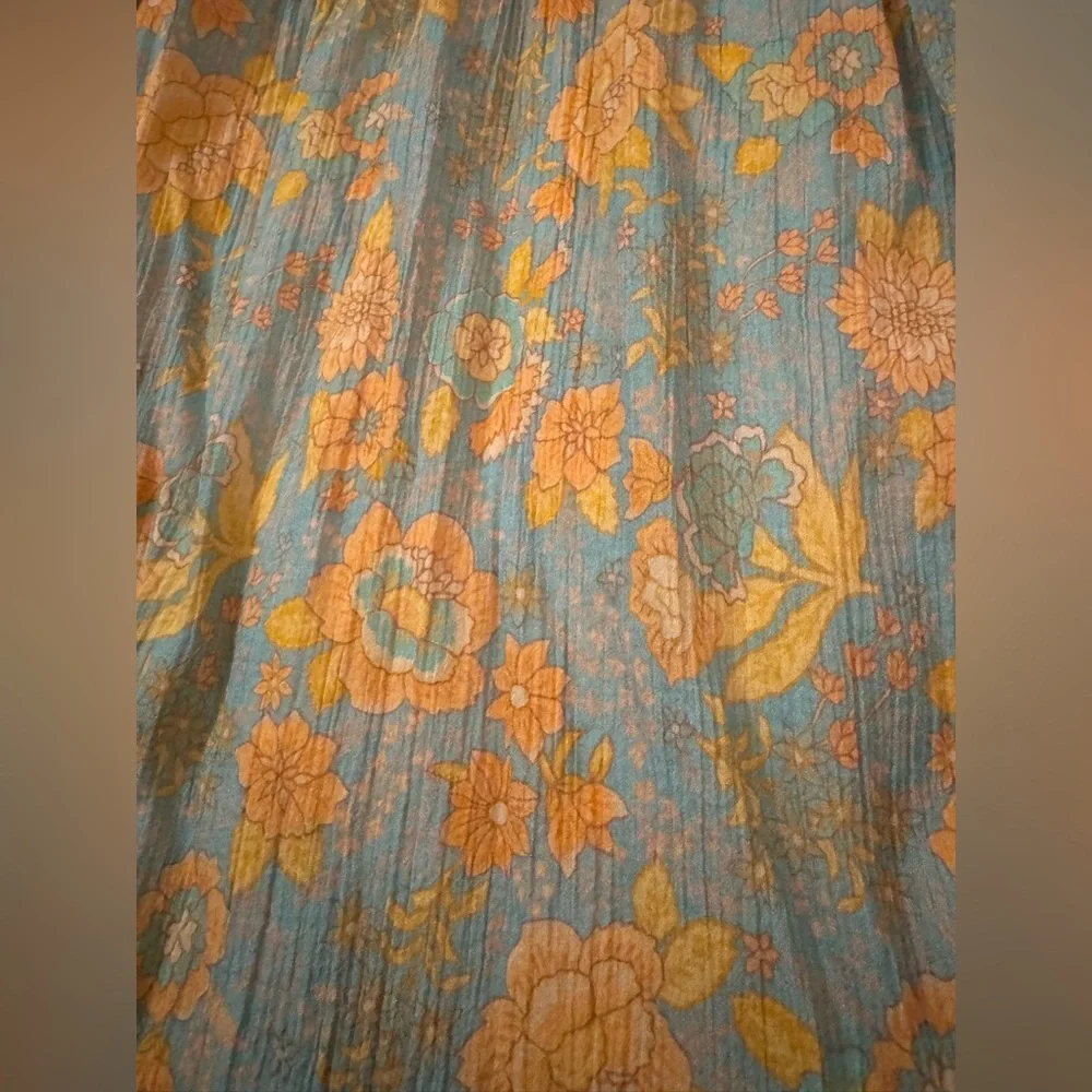 Spell & the Gypsy Collective Juniper Boho Midi Dress Eggshell Blue M Medium 6 8 - Picture 10 of 15